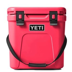 Hot pink Yeti hard cooler. 24 roadie.